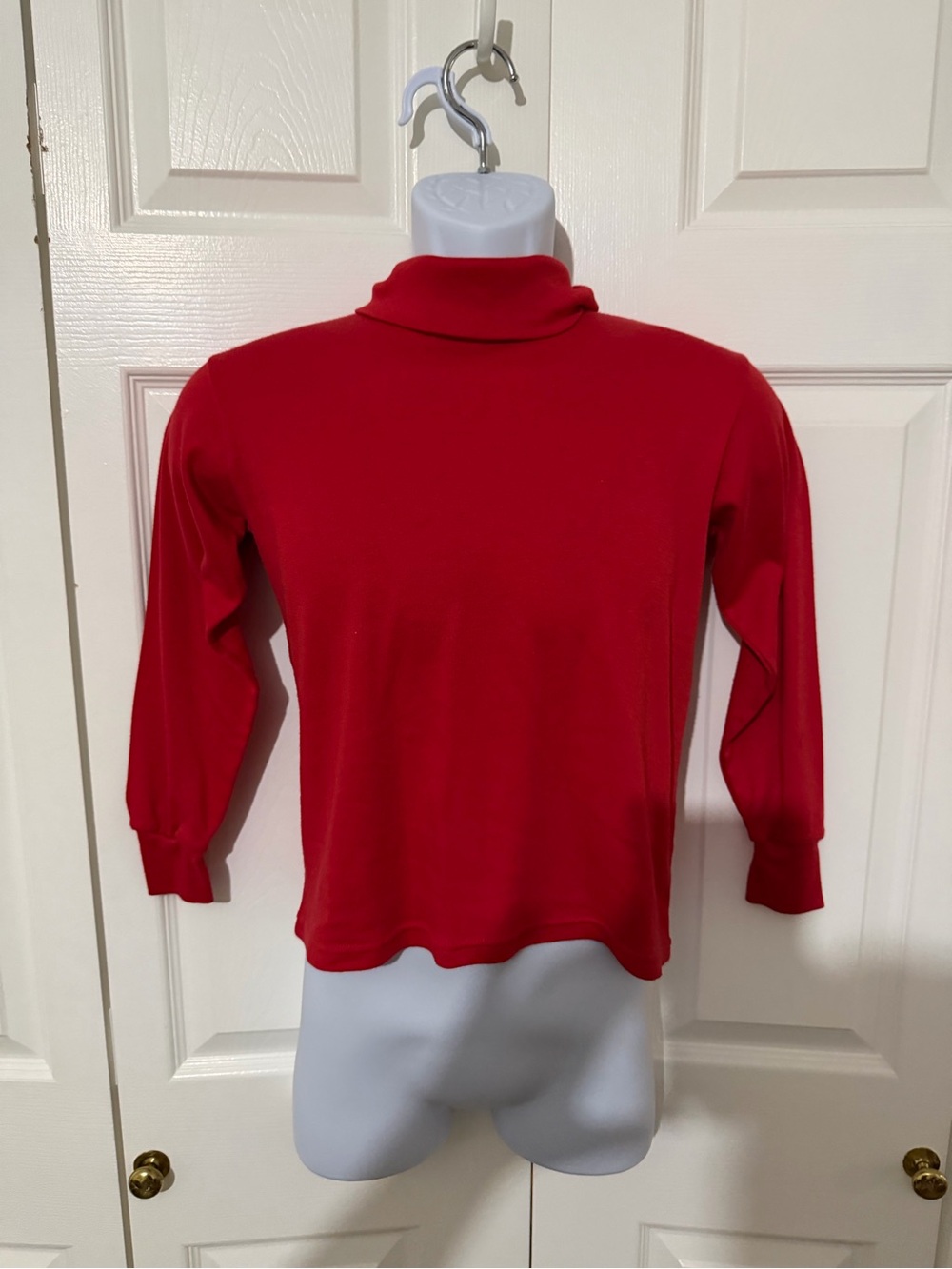 Kids Red Turtleneck Long-Sleeve Top L